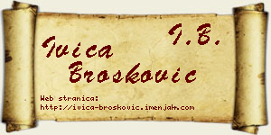 Ivica Brošković vizit kartica